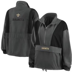 Women&rsquo;s New Orleans Saints Popover Packable Half Zip Windbreaker Size XL
