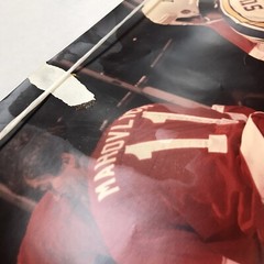 1979 Blues Redwings Poster 23 3/4 x 19 3/4 Brian Sutter Bernie Federko Man Cave