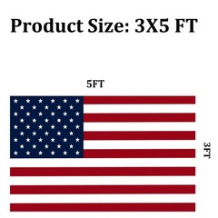 American Flags for Outside 36 inches by 60 inches, Double Sided USA Flag 3×5