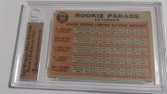 BOB UECKER MILWAUKEE BRAVES BREWERS SIGNED 1962 TOPPS ROOKIE CARD BAS SLABBED