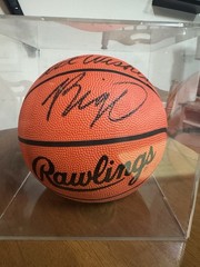 Autographed Oscar Robertson “best wishes” basketball w/ display