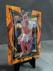 2025 Panini Select Concourse Orange Flash Prizm Ivan Rodriguez #48 Texas Rangers