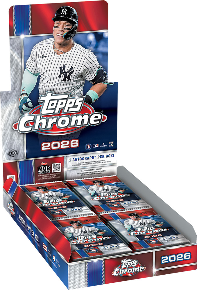2026 TOPPS CHROME BASEBALL HOBBY BOX (1 AUTO) MLB Brand New Sealed Presale QTY