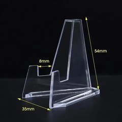 30x Clear Plastic Coin Display Stands Paper Trading Card Easel Small Size Holder