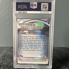 2020 Bowman Draft Glimpses of Greatness Bobby Witt Jr. GOG-BW PSA 10