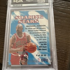 1997 Fleer MICHAEL JORDAN Soaring Stars #9 PSA 8 NBA Bulls GOAT