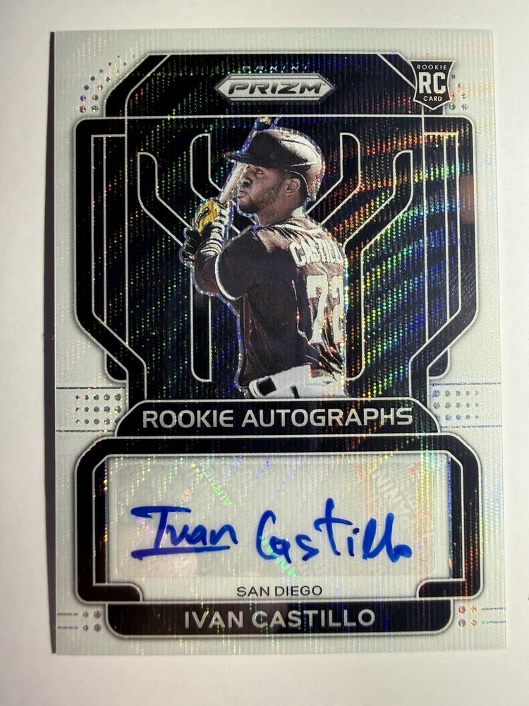 2022 Panini Prizm – Rookie Autographs Ivan Castillo #RA-IC White Wave Prizm /50