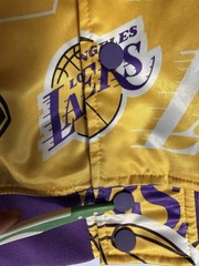 ProStandard Los Angeles Lakers Satin Jacket Mens Small Purple Square Lining NBA