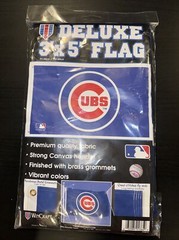 NEW Chicago Cubs Banner Deluxe Pole Flag 3ft x 5ft WinCraft 3×5