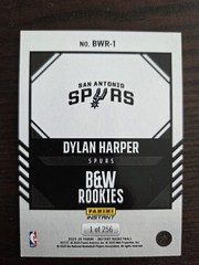 Dylan Harper 2025-26 Panini Instant #1 Black & White /256 Rookie Card RC QTY