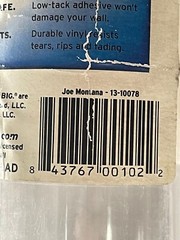 Joe Montana #16 San Francisco 49ers Fathead in Box – White Jersey #13-10078 RARE