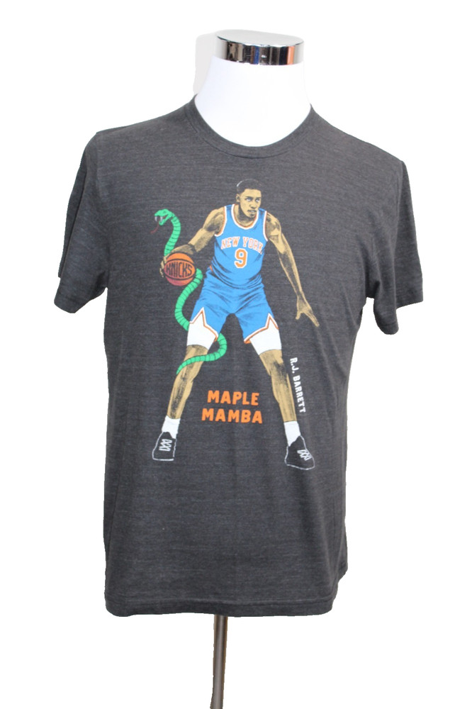 Homage NY Knicks RJ Barrett Maple Mamba T Shirt Gray Grey Mens M