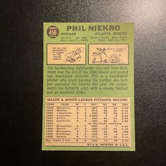 1967 Topps HOF Phil Niekro #456 Atlanta Braves EX