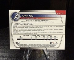 2025 Bowman Chrome – Prospects John Gil, #BCP-172 Gold Wave Refractor /50
