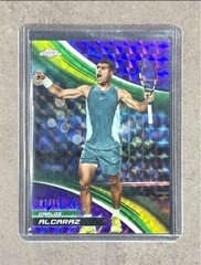 2025 TOPPS CHROME TENNIS CARLOS ALCARAZ #1 PURPLE GEOMETRIC REFRACTOR 1/10