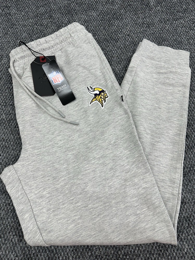 Minnesota Vikings Men’s Large Antigua Jogger Sweatpants Gray NFL – New