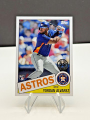 2020 Topps Yordan Alvarez Rookie #85TB18 Retro 1985 Topps 35th Houston Astros RC