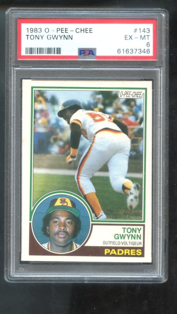 1983 O-Pee-Chee 143 Tony Gwynn ROOKIE RC PSA 6 Graded Baseball Card OPeeChee OPC