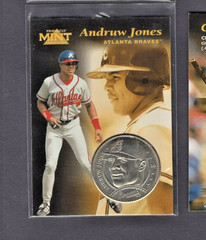 1997 PINNACLE MINT NICKEL SILVER COIN PARALLEL #10 ANDRUW JONES BRAVES TOUGH SP