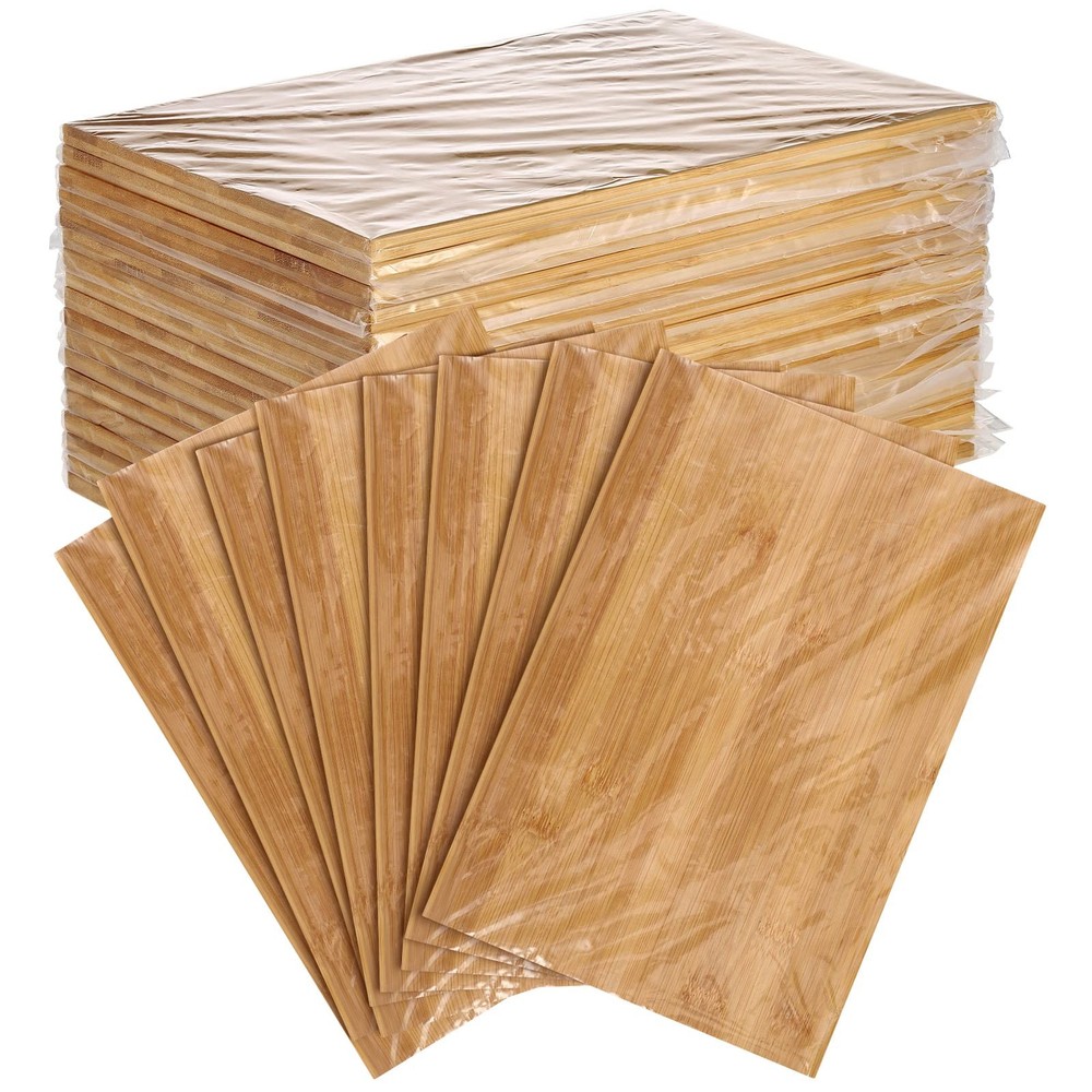 18 Pcs Wood Cutting Board Bulk Kitchen 12 » x 8 », Natural Bamboo