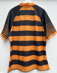 Cornwall Rugby Shirt Kooga Mens Large CRFU Black Yellow Striped BNWT