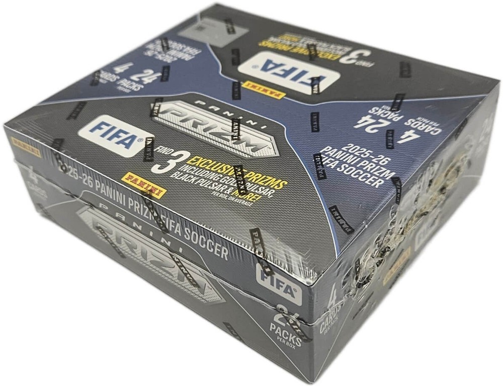 2025-26 Panini Prizm FIFA Soccer 24 Pack Retail Display Box 96 Cards Per Box