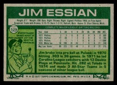 1977 Topps Baseball Card #529 Jim Essian Chicago White Sox
