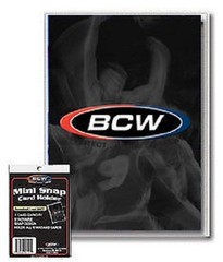 (25 Pack) BCW Mini Snap Tite Card Holders Stackable Standard Size Archival Safe
