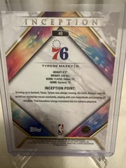 2025-26 Topps Inception Tyrese Maxey Philadelphia 76ers