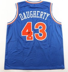 🔥Signed Brad Daugherty Cleveland Blue Basketball XL Jersey Beckett BRAND NEW!🔥