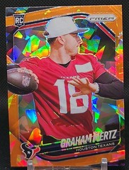 2025 Panini Prizm Football Graham Mertz Orange Cracked Ice Rookie #392 Texans