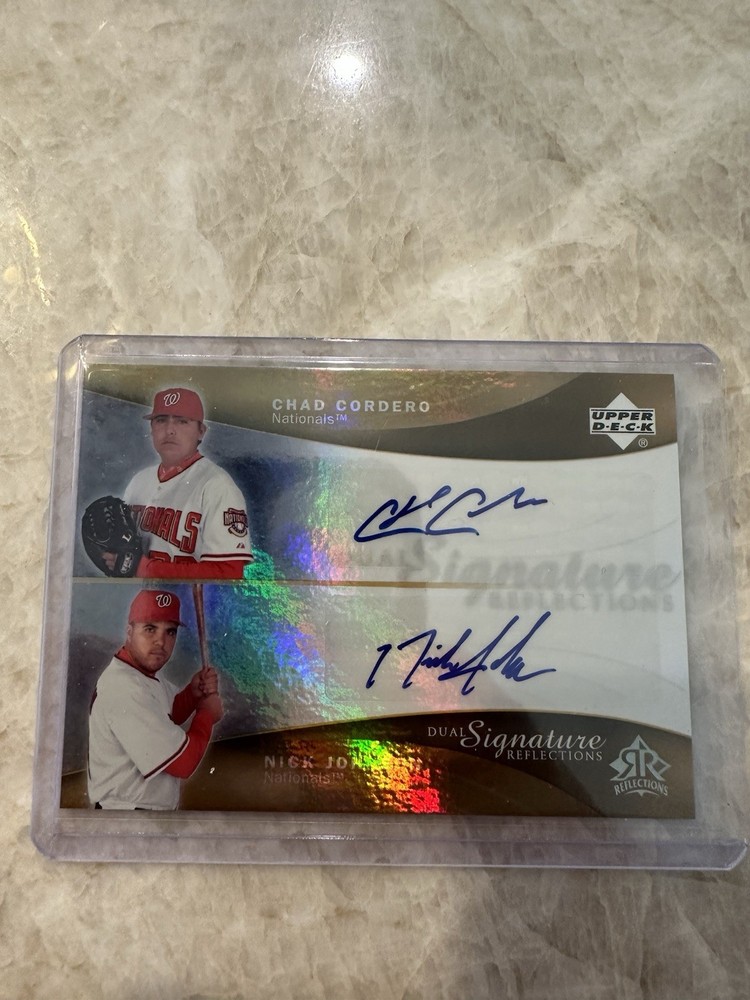 2005 Upper Deck Reflections – Dual Signature Nick Johnson, Chad Cordero #CCNJ