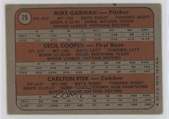 1972 Topps Stars Mike Garman Cecil Cooper Carlton Fisk #79 Rookie RC HOF 0ls