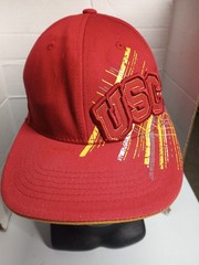 USC Trojans Top of the World FlexFit Hat Cap Cardinal Red Embroidered M/L