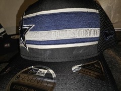 Dallas Cowboys BLACK/ NAVY New Era 9SEVENTY Adult ADJUST STRETCH SNAP HAT NWT