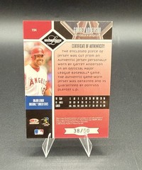 2004 Leaf Limited Garret Anderson Patch Auto! 38/50! Player Worn! Angels! Clean