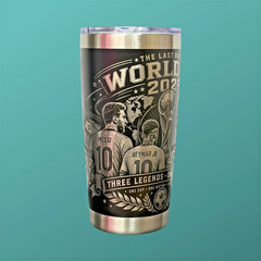 World Cup 2026 « One Last Dance  » 3 Legends Black Tumbler 20 oz Laser engraved