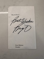 Oscar Robertson Cut Autograph Signed Best Wishes Big O
