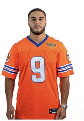 The Waterboy Bobby Boucher #9 Jersey Bourbon Bowl Football Movie Shirt Orange B1