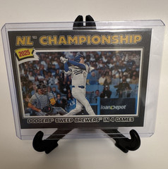 Topps 2026 Heritage NL Championship Dodgers Sweep Brewers #277 Dark Grey Border