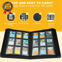 Toploader Binder Holds 288 Toploaders 9 Pocket Top Loader Binders with Sleeves