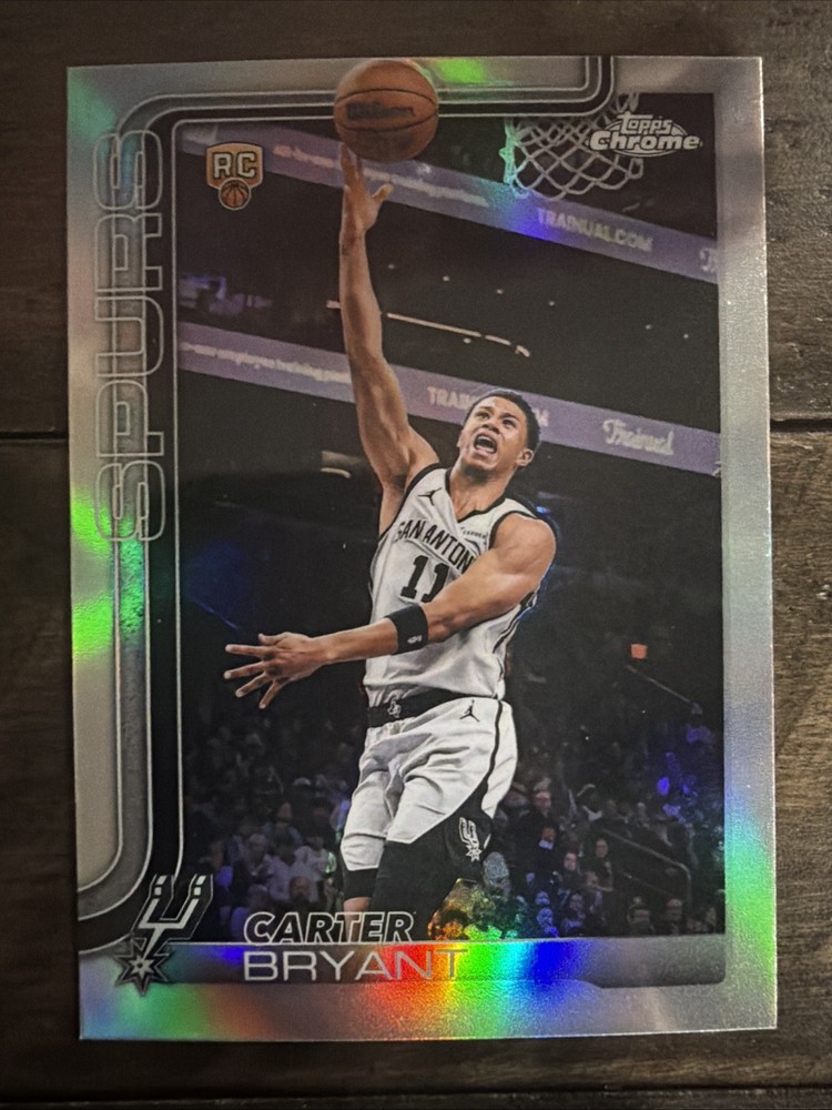 2025-26 Topps Chrome Update – Carter Bryant Refractor Rookie (RC) #164 Spurs