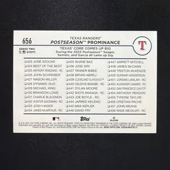 TEXAS RANGERS 2024 Topps Black Crackle Foil #656 Postseason Prominence