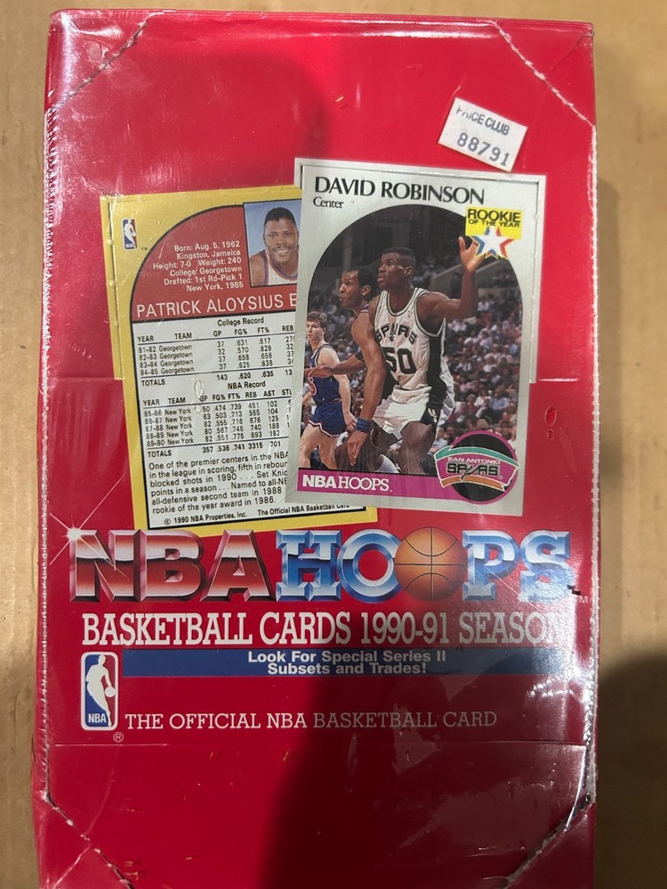 1990-91 NBA Hoops Series 2 Basketball Cards Box 36 Packs