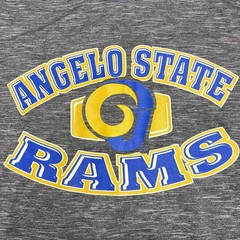 Angelo State University Rams Performance T-Shirt Gray Blue Men&rsquo;s Sz Large