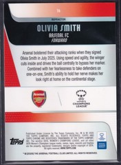 2025-26 Topps Chrome UEFA OLIVIA SMITH RC Refractor #16 Arsenal