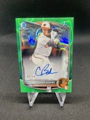 2025 Bowman Chrome Draft Caden Bodine Green Lava Refractor /99 Auto Orioles Rays