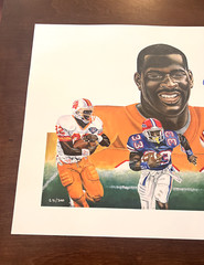 Errict Rhett Bucs Autographed Lithographed Rare Poster #291 of 300 19×24 Inches
