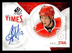 2009-10 SP Authentic Sign of the Times Eric Staal #ST-ES Auto TV1296
