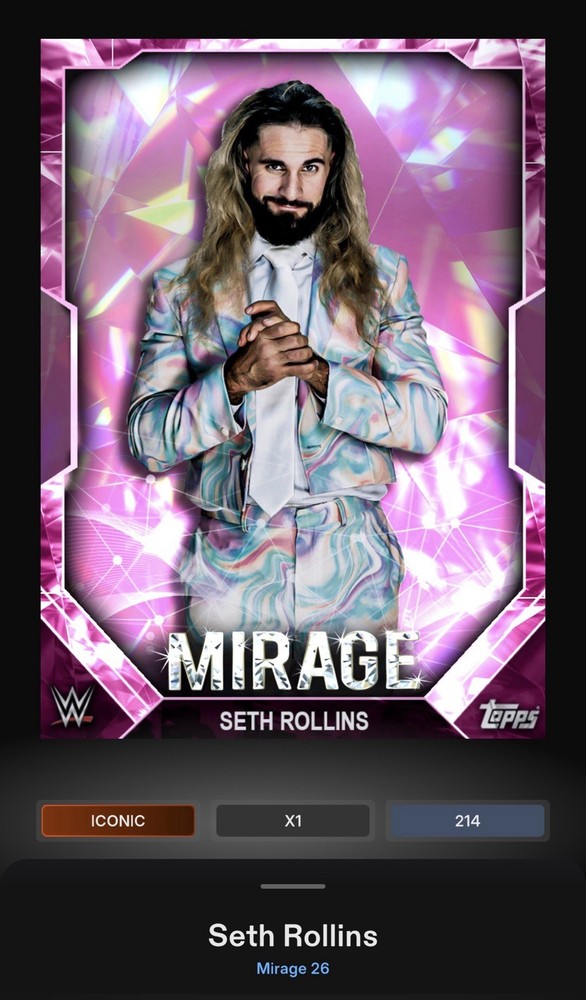 Seth Rollins – Aurora Base Iconic – Topps Slam WWE Mirage 26